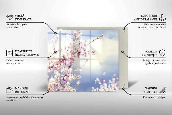 Krájecí prkénko skleněné Kvetoucí strom
