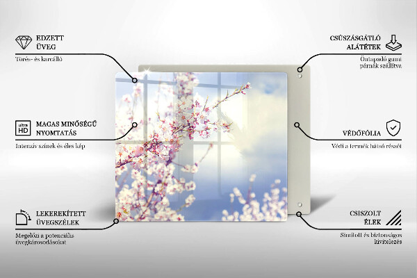 Krájecí prkénko skleněné Kvetoucí strom