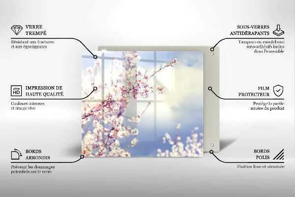 Krájecí prkénko skleněné Kvetoucí strom