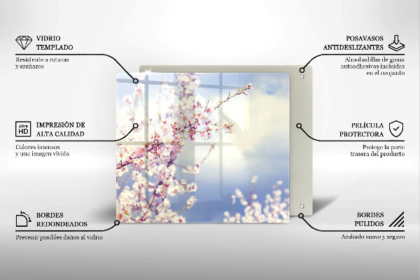 Krájecí prkénko skleněné Kvetoucí strom