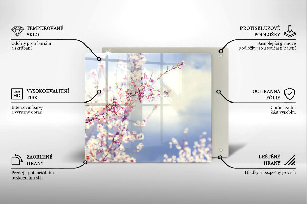 Krájecí prkénko skleněné Kvetoucí strom