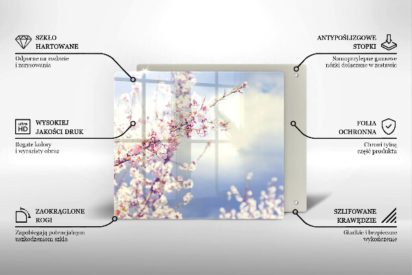 Krájecí prkénko skleněné Kvetoucí strom
