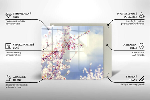 Krájecí prkénko skleněné Kvetoucí strom