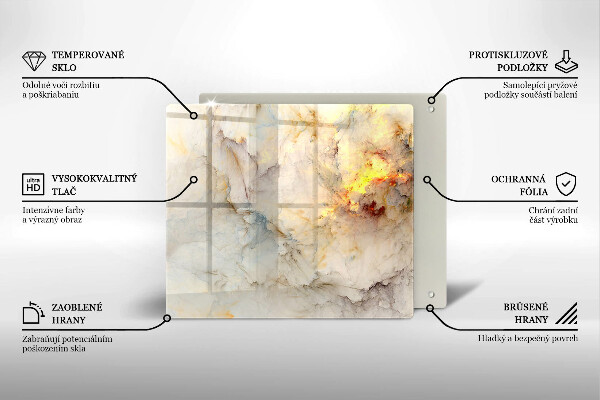 Skleněná deska do kuchyně Textura mramoru se zlatem