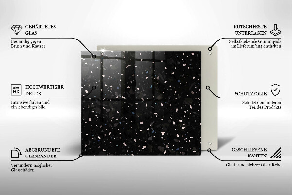 Skleněná deska do kuchyně Tmavá kamenina