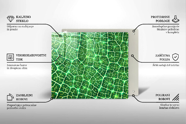 Skleněná deska do kuchyně Struktura listu