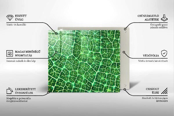 Skleněná deska do kuchyně Struktura listu