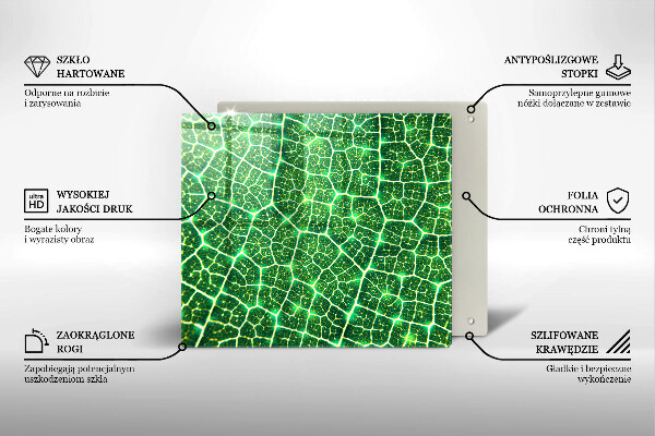 Skleněná deska do kuchyně Struktura listu