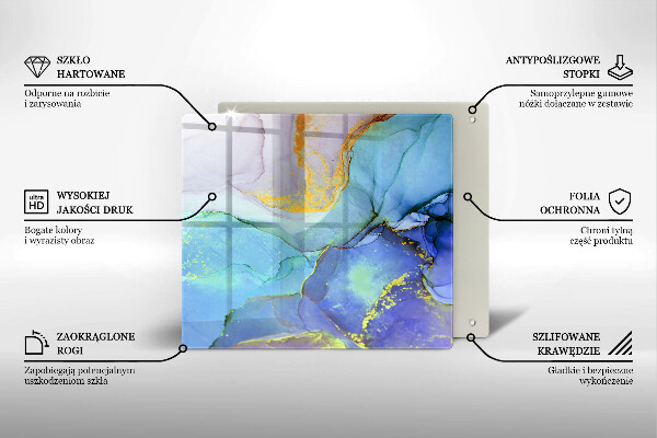 Skleněná deska do kuchyně Prasklý zlatý kámen