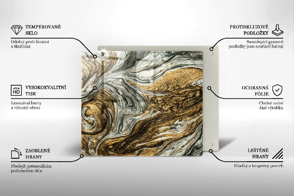 Skleněná deska do kuchyně Bohatá abstrakce