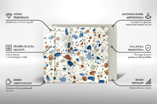 Skleněná deska do kuchyně Dekorativní kamenina