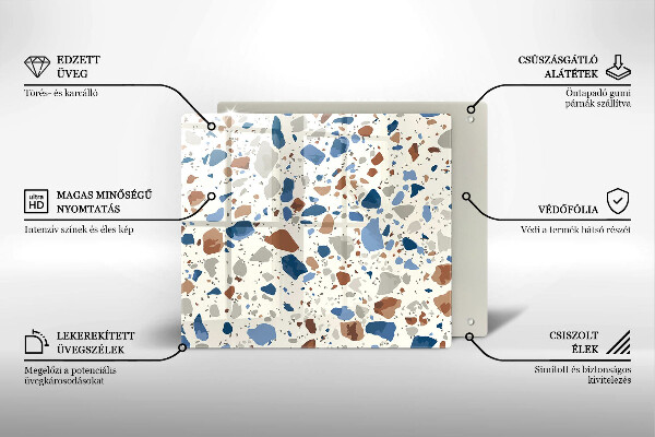 Skleněná deska do kuchyně Dekorativní kamenina