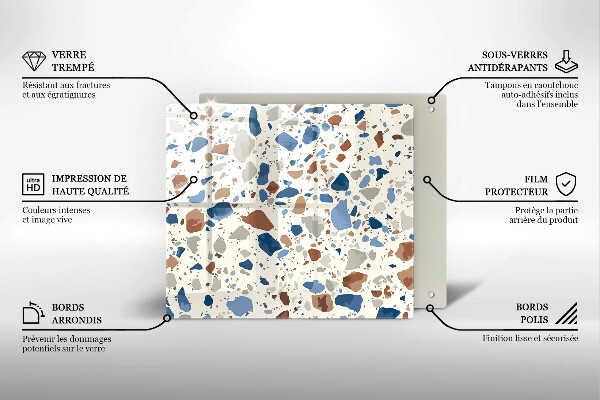Skleněná deska do kuchyně Dekorativní kamenina