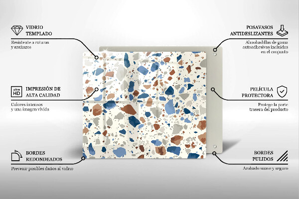 Skleněná deska do kuchyně Dekorativní kamenina