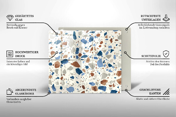 Skleněná deska do kuchyně Dekorativní kamenina