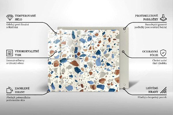 Skleněná deska do kuchyně Dekorativní kamenina