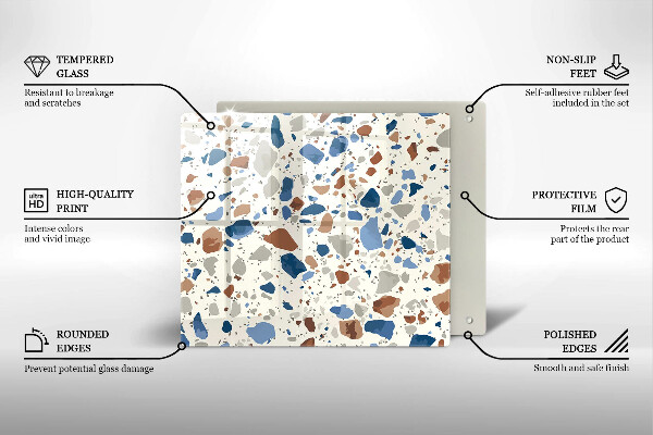 Skleněná deska do kuchyně Dekorativní kamenina