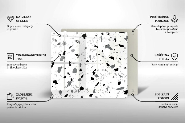 Skleněná deska do kuchyně Dekorativní kamenina