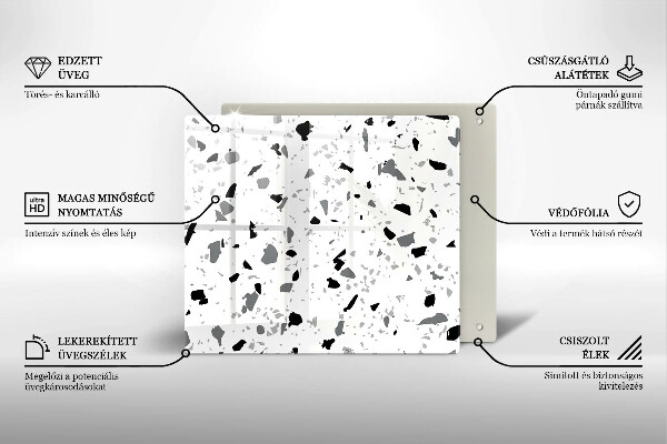 Skleněná deska do kuchyně Dekorativní kamenina