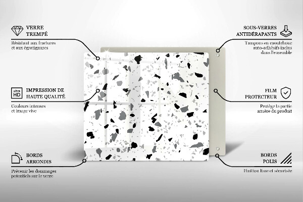 Skleněná deska do kuchyně Dekorativní kamenina