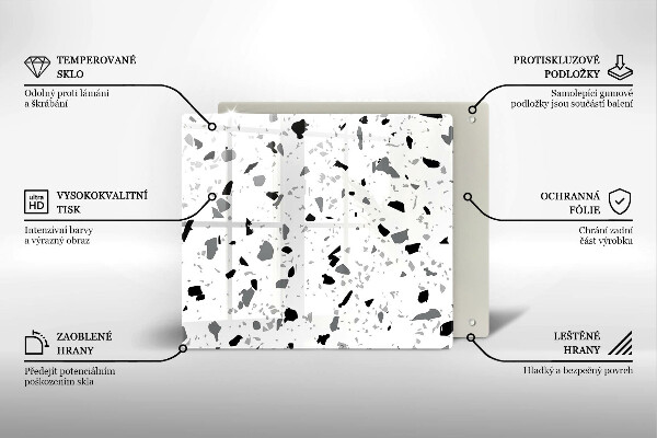 Skleněná deska do kuchyně Dekorativní kamenina