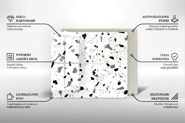 Skleněná deska do kuchyně Dekorativní kamenina