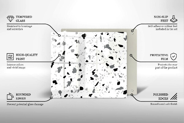 Skleněná deska do kuchyně Dekorativní kamenina