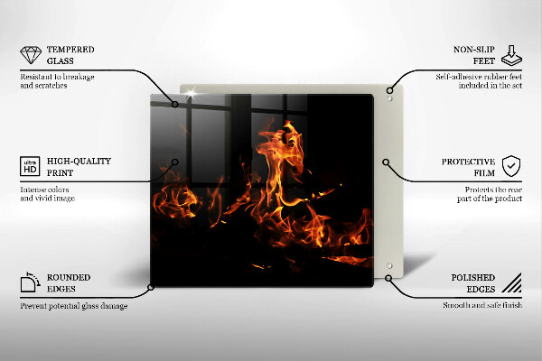 Skleněná deska do kuchyně Zapal živý plamen