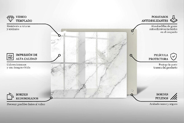 Skleněná krájecí deska Elegantní textura mramoru