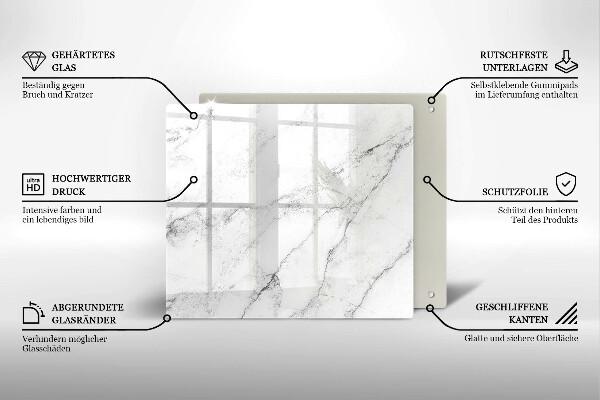 Skleněná krájecí deska Elegantní textura mramoru