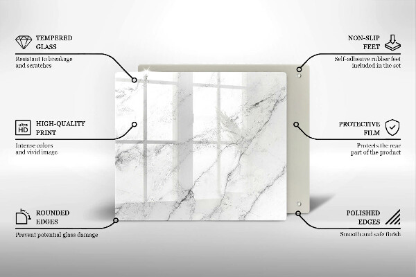 Skleněná krájecí deska Elegantní textura mramoru