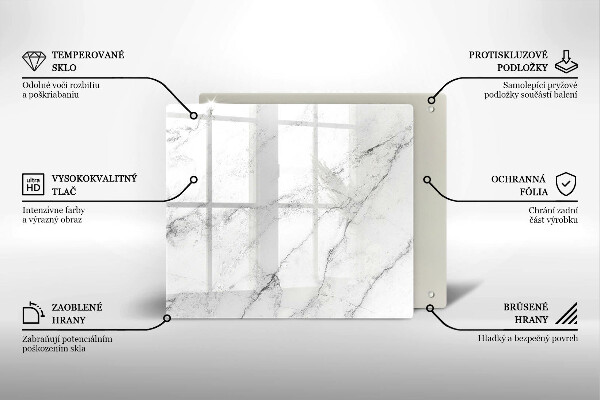 Skleněná krájecí deska Elegantní textura mramoru