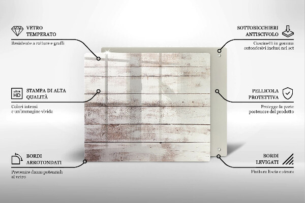 Skleněná krájecí deska Staré dřevěné desky
