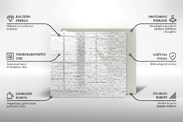 Skleněná krájecí deska Cihlová zeď