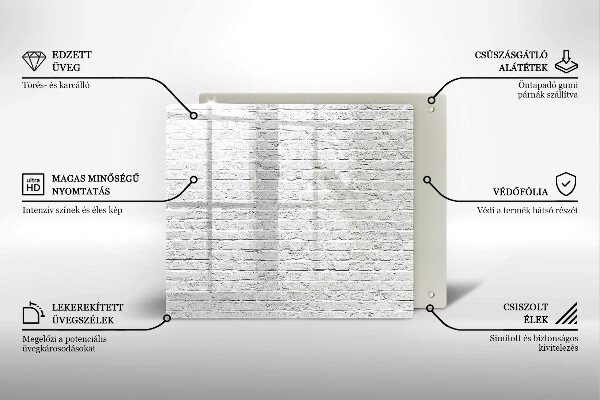 Skleněná krájecí deska Cihlová zeď