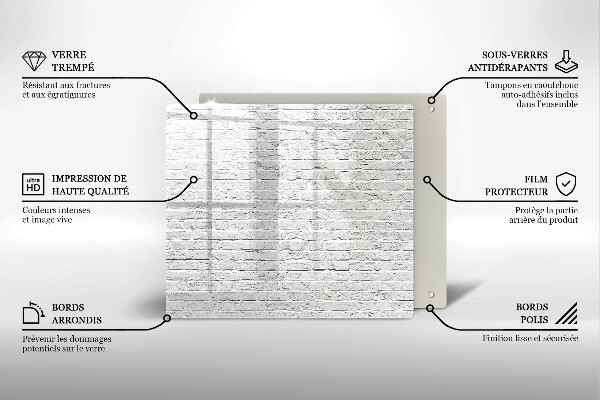 Skleněná krájecí deska Cihlová zeď