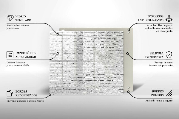 Skleněná krájecí deska Cihlová zeď