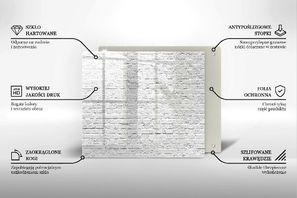 Skleněná krájecí deska Cihlová zeď