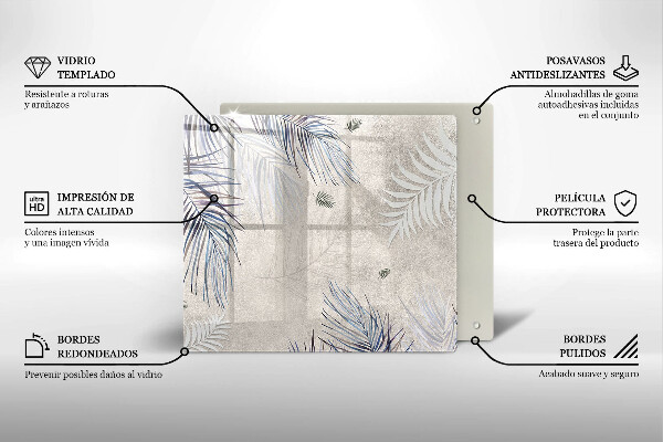 Skleněná deska do kuchyně Subtilní listy