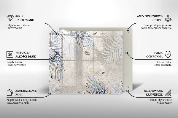 Skleněná deska do kuchyně Subtilní listy