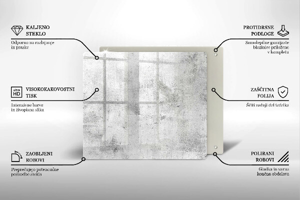 Skleněná deska do kuchyně Betonová textura