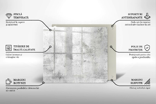 Skleněná deska do kuchyně Betonová textura