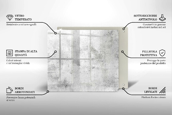 Skleněná deska do kuchyně Betonová textura
