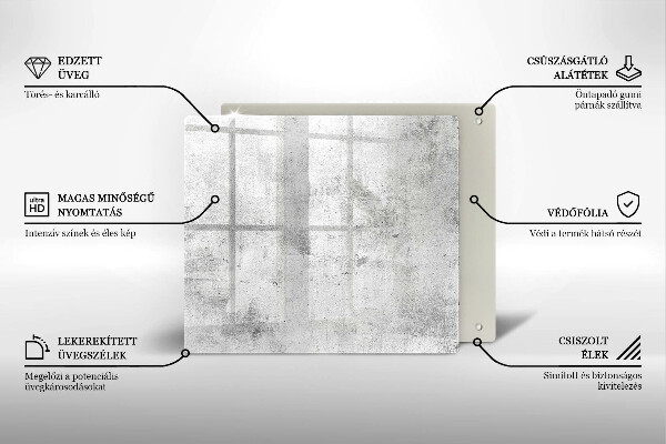 Skleněná deska do kuchyně Betonová textura