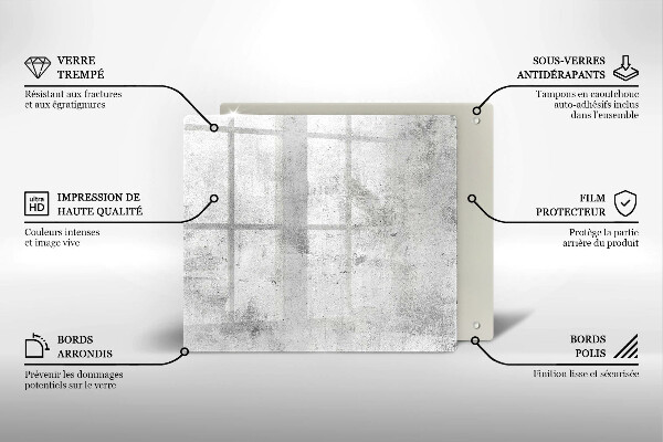 Skleněná deska do kuchyně Betonová textura