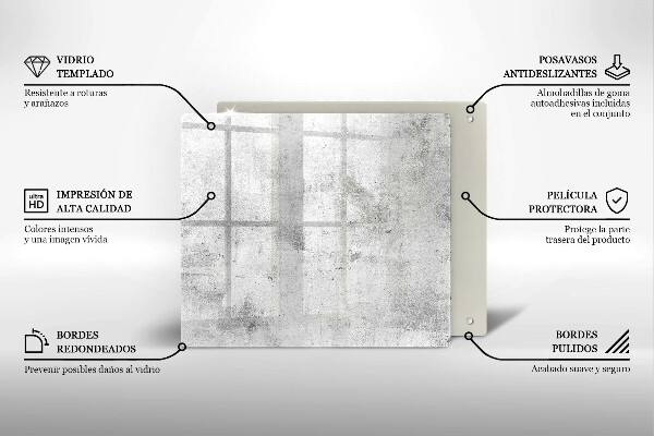 Skleněná deska do kuchyně Betonová textura