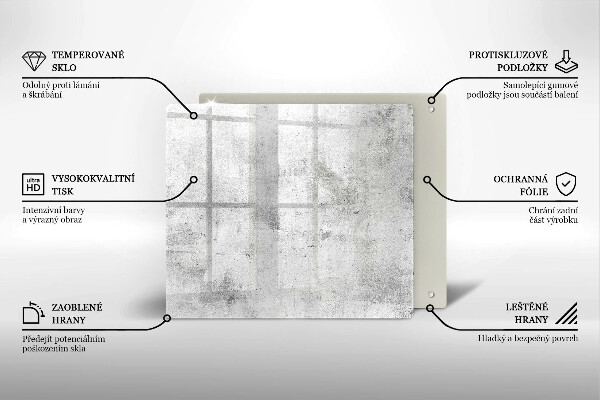Skleněná deska do kuchyně Betonová textura