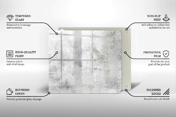 Skleněná deska do kuchyně Betonová textura