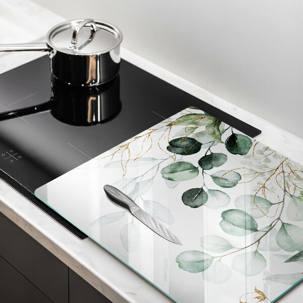 Skleněná deska do kuchyně Malované rostliny