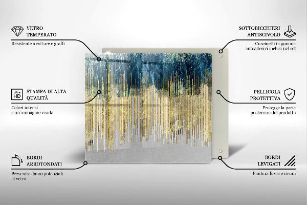 Krájecí prkénko skleněné Designérská abstrakce